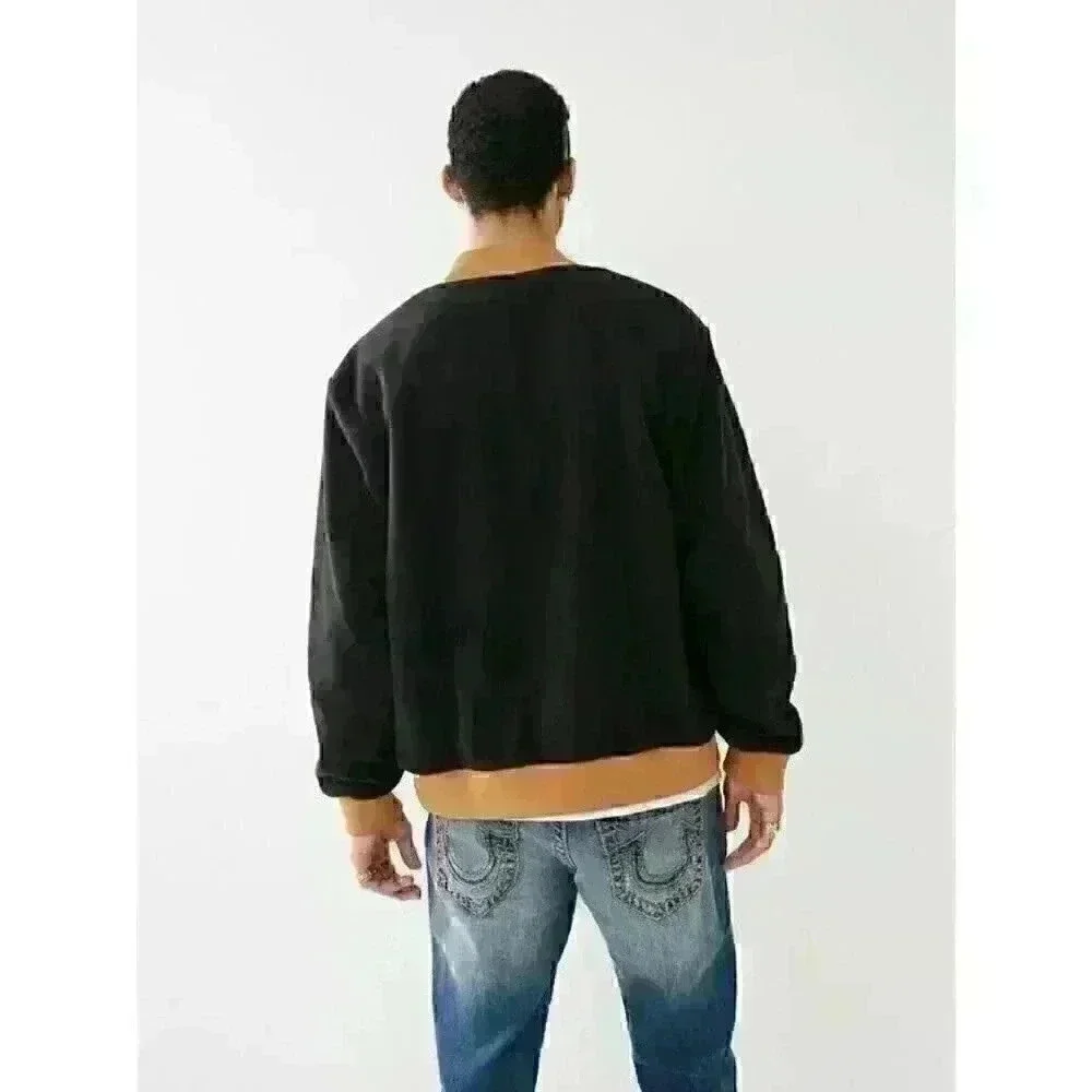 NEW! True Religion Men's XXL Fleece Bomber Jacket NWT $199